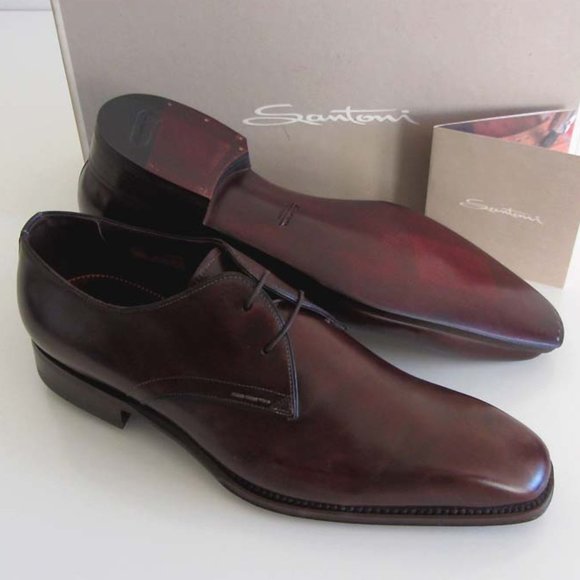 new SANTONI Goodyear welted hand antiqued shoes 9 D main image 5